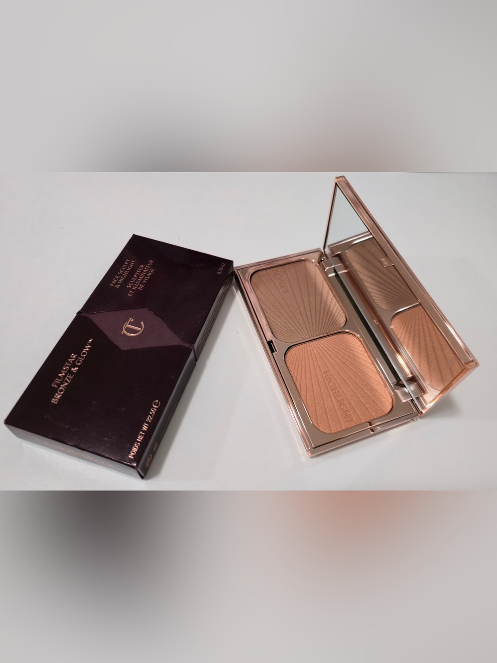 Charlotte Tilbury Bronzer & Highlight Duo — Warm Brown and Peach-Gold